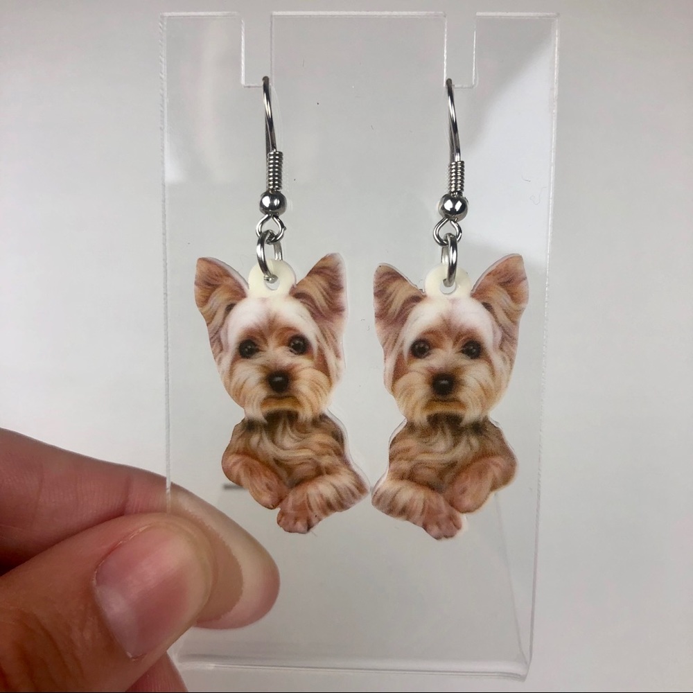 Yorkshire Terrier Dog Dangle Drop Earrings 🐶 🐾